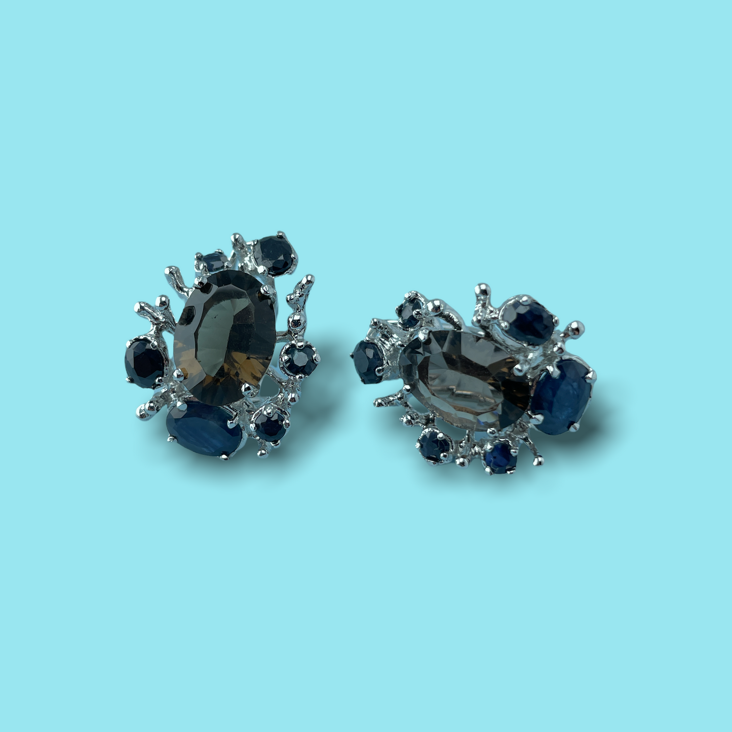 Topaz & Sapphire Earrings