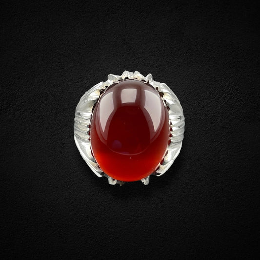 Yemen Agate silver ring