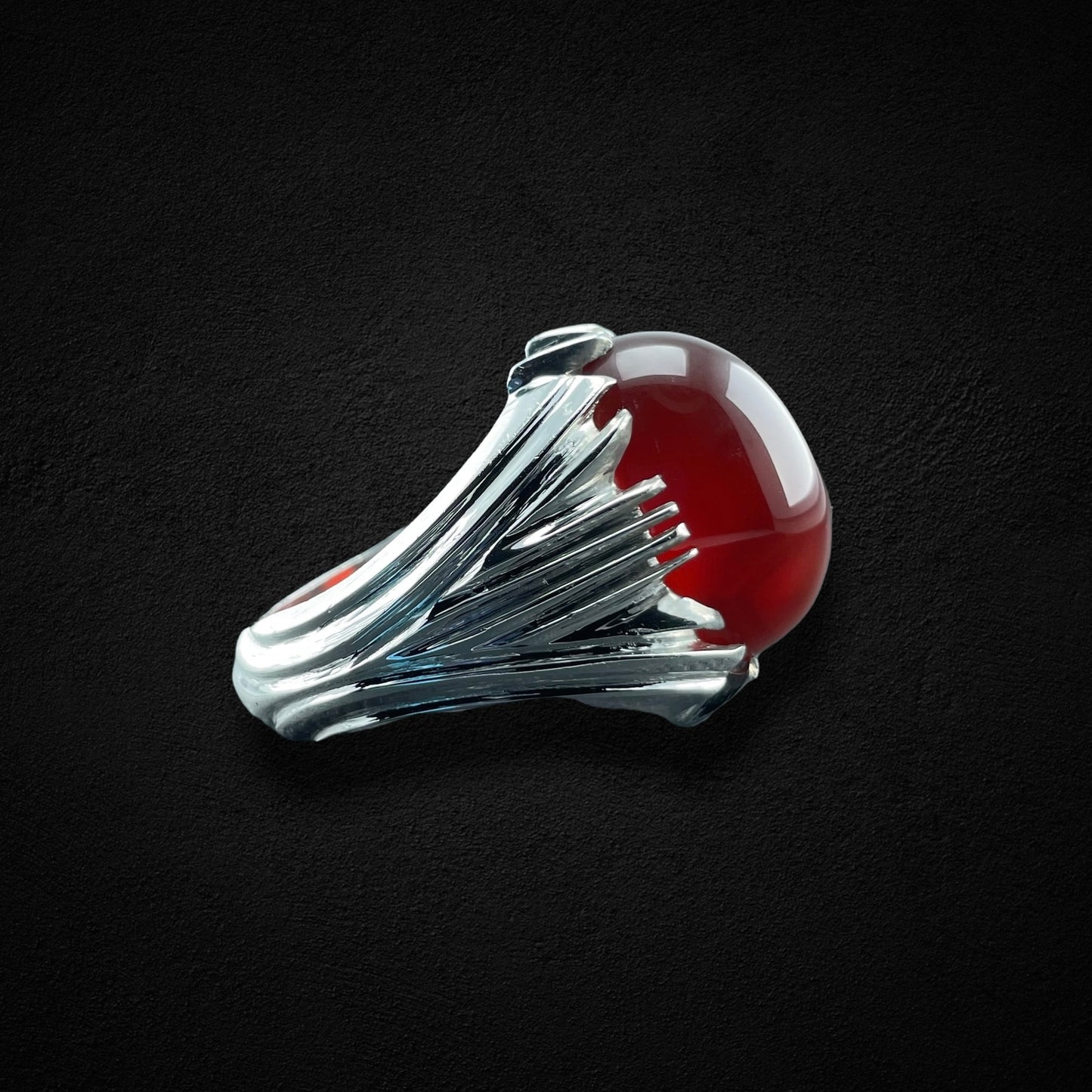 Yemen Agate silver ring